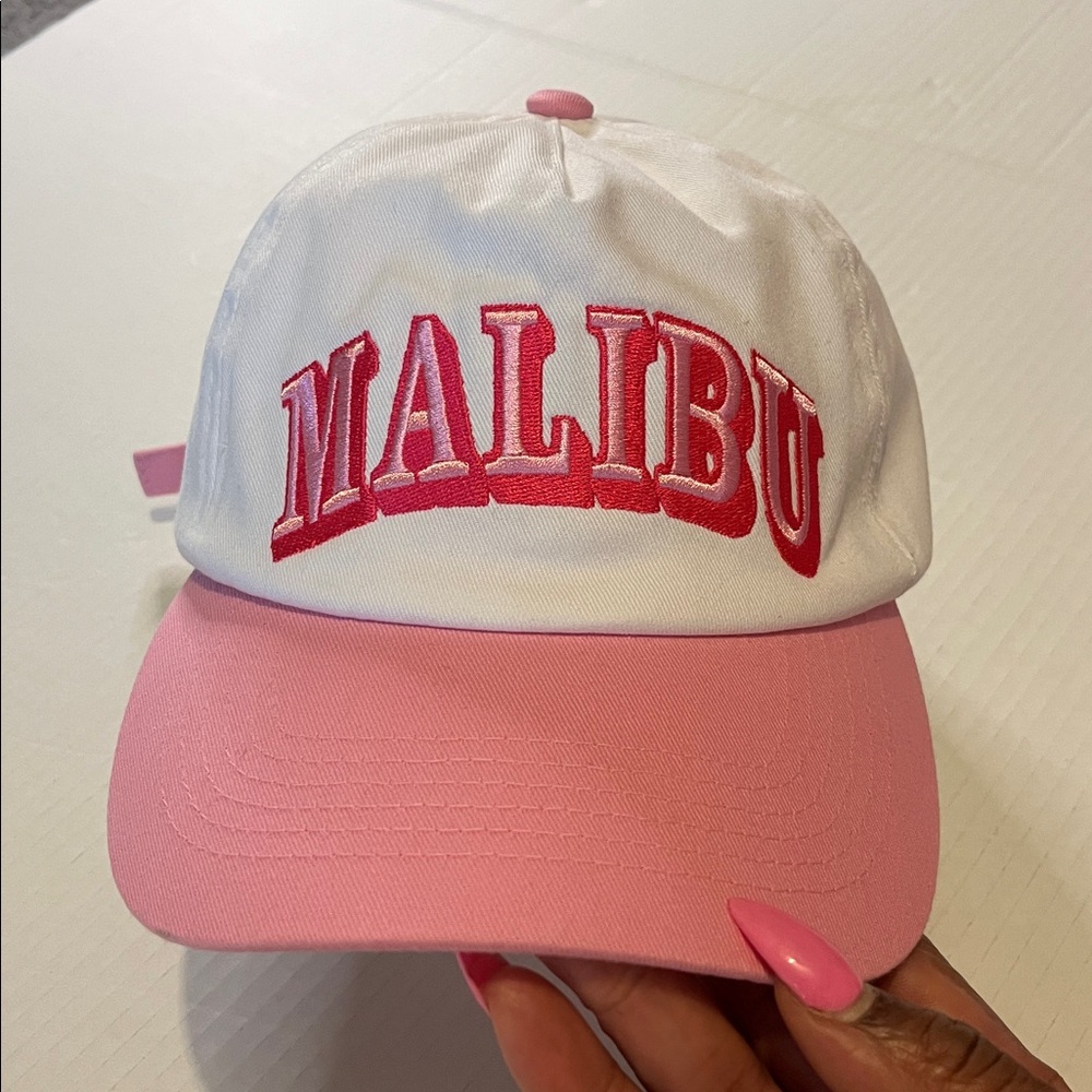 White and Pink Malibu Cap NWT - Picture 9 of 14